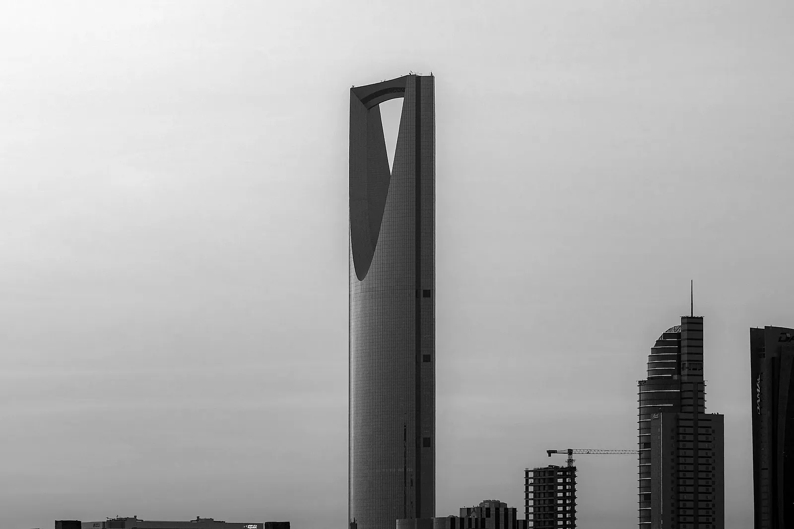 Kingdom Centre, Riyadh, against a warm evening sky